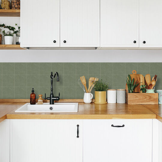 selbstklebende Wandfliesen Wall Tiles Olive (6er Set) image number null